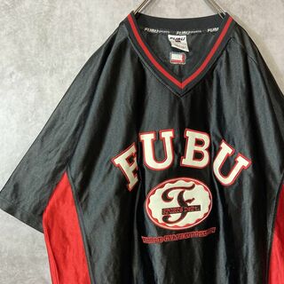 FUBU - 【usa製、ビックロゴ】FUBUゲームシャツ古着ヒップホップB系　ブラック黒