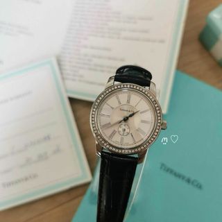 Tiffany & Co. - ティファニー　マークラウンドダイヤモンドベゼルウォッチ　クォーツ腕時計　スモセコ