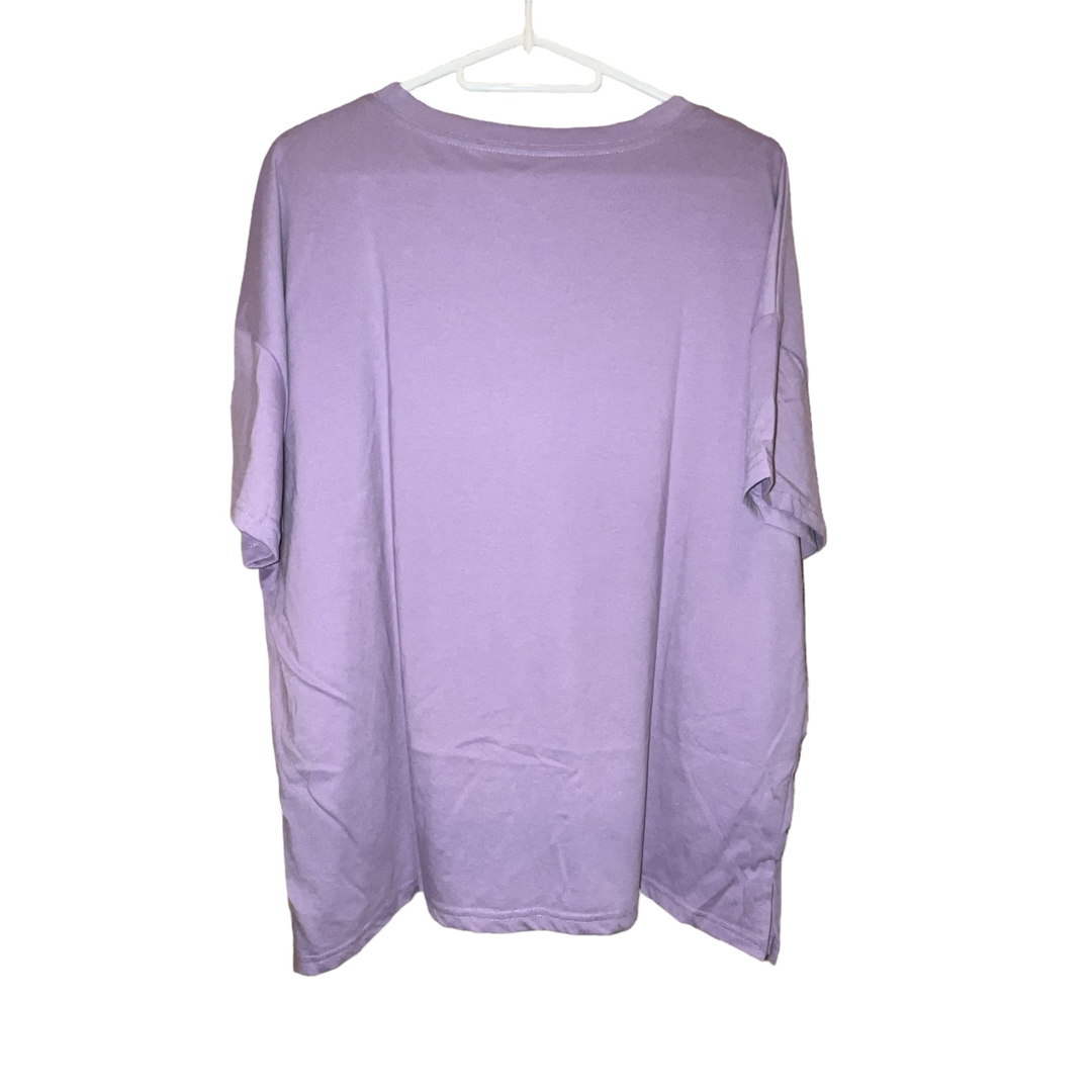 SHEIN(シーイン)のSHEIN Honeyspot オーバーサイズシャツ モーブパープル ワンサイズ レディースのトップス(Tシャツ(半袖/袖なし))の商品写真