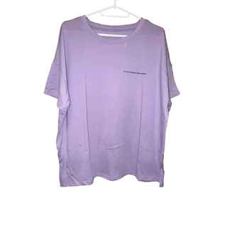 シーイン(SHEIN)のSHEIN Honeyspot オーバーサイズシャツ モーブパープル ワンサイズ(Tシャツ(半袖/袖なし))