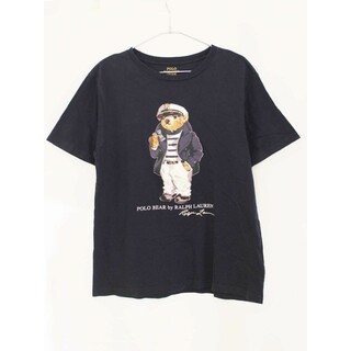 ラルフローレン(Ralph Lauren)の【夏物 新入荷!】[ラルフローレン/Ralph Lauren]160cm 半袖Tシャツ/半袖カットソー 濃紺 ベア【中古】子供服 キッズ kids ジュニア 男の子 女の子 夏 tops 105042(Tシャツ/カットソー)