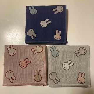 ミッフィー(miffy)の3枚ギフト　ミッフィー　ガーゼ　ハンカチ　タオル美術館(ハンカチ)