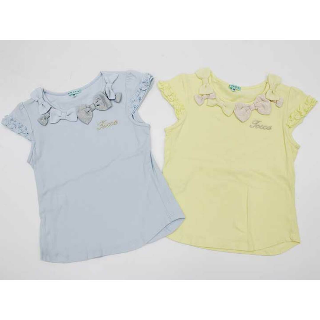 TOCCA BAMBINI(トッカバンビーニ)の【夏物 新入荷!】＜トッカ/TOCCA BAMBINI＞110cm 半袖Tシャツ/半袖カットソー2点set 水色＆黄色 【中古】【ネット限定】子供 キッズ kids 女の子 夏 tops 624042 キッズ/ベビー/マタニティのキッズ服女の子用(90cm~)(Tシャツ/カットソー)の商品写真