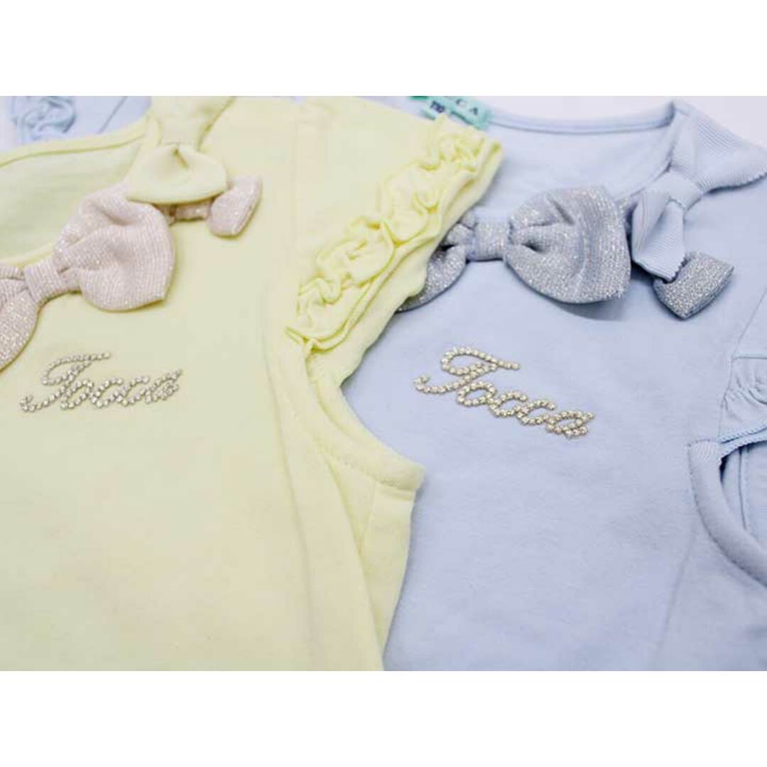 TOCCA BAMBINI(トッカバンビーニ)の【夏物 新入荷!】＜トッカ/TOCCA BAMBINI＞110cm 半袖Tシャツ/半袖カットソー2点set 水色＆黄色 【中古】【ネット限定】子供 キッズ kids 女の子 夏 tops 624042 キッズ/ベビー/マタニティのキッズ服女の子用(90cm~)(Tシャツ/カットソー)の商品写真