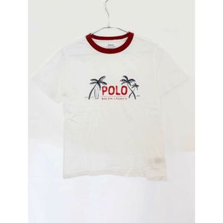 ラルフローレン(Ralph Lauren)の【夏物 新入荷!】[ラルフローレン/Ralph Lauren]140cm 半袖Tシャツ/半袖カットソー 白×赤【中古】子供服 キッズ kids ジュニア 男の子 女の子 夏 tops 105042(Tシャツ/カットソー)