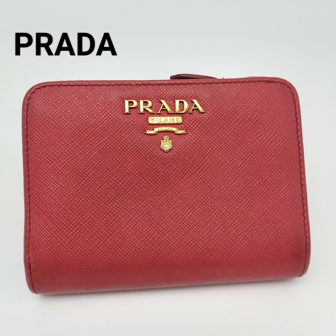 PRADA(プラダ)の極美品✨プラダ　折り財布　サフィアーノ　レザー レディースのファッション小物(財布)の商品写真