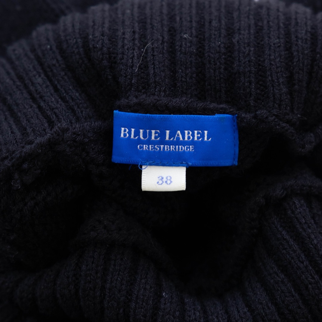 BLUE LABEL CRESTBRIDGE(ブルーレーベルクレストブリッジ)の【BLUE LABEL CRESTBRIDGE】ニットコンビワンピース　チェック レディースのワンピース(ミニワンピース)の商品写真