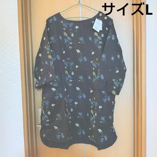 新品 レディース チュニック 長袖 綿 ゆったり L