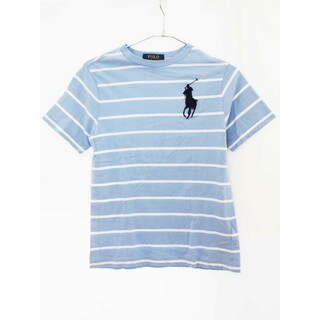 ラルフローレン(Ralph Lauren)の【夏物 新入荷!】[ラルフローレン/Ralph Lauren]140cm 半袖Tシャツ/半袖カットソー ブルー×白【中古】子供服 キッズ kids ジュニア 男の子 女の子 夏 tops 105042(Tシャツ/カットソー)