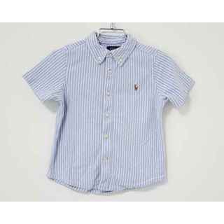 ラルフローレン(Ralph Lauren)の【夏物 新入荷!】〓ラルフローレン/Ralph Lauren〓100cm 半袖カットソーシャツ 水色×白 【中古】 子供服 キッズ kids  男の子 女の子 夏 tops 624042(シャツ/カットソー)