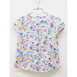 プチバトー(PETIT BATEAU)の【夏物 新入荷!】＜プチバトー/PETIT BATEAU＞116cm 半袖ブラウス 白×青【中古】子供服 キッズ kids 女の子 夏 tops 424042(シャツ/カットソー)