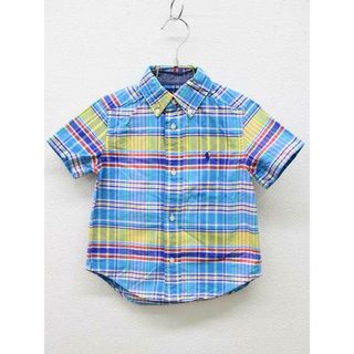 ラルフローレン(Ralph Lauren)の【夏物 新入荷!】＜ラルフローレン/Ralph Lauren＞100cm 半袖シャツ 青×黄色【中古】子供服 キッズ kids 男の子 夏 tops 424042(シャツ/カットソー)