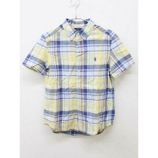 ラルフローレン(Ralph Lauren)の【夏物 新入荷!】＜ラルフローレン/Ralph Lauren＞150cm 半袖シャツ 黄色×ブルー【中古】子供服 キッズ kids ジュニア 男の子 夏 tops 424042(シャツ/カットソー)