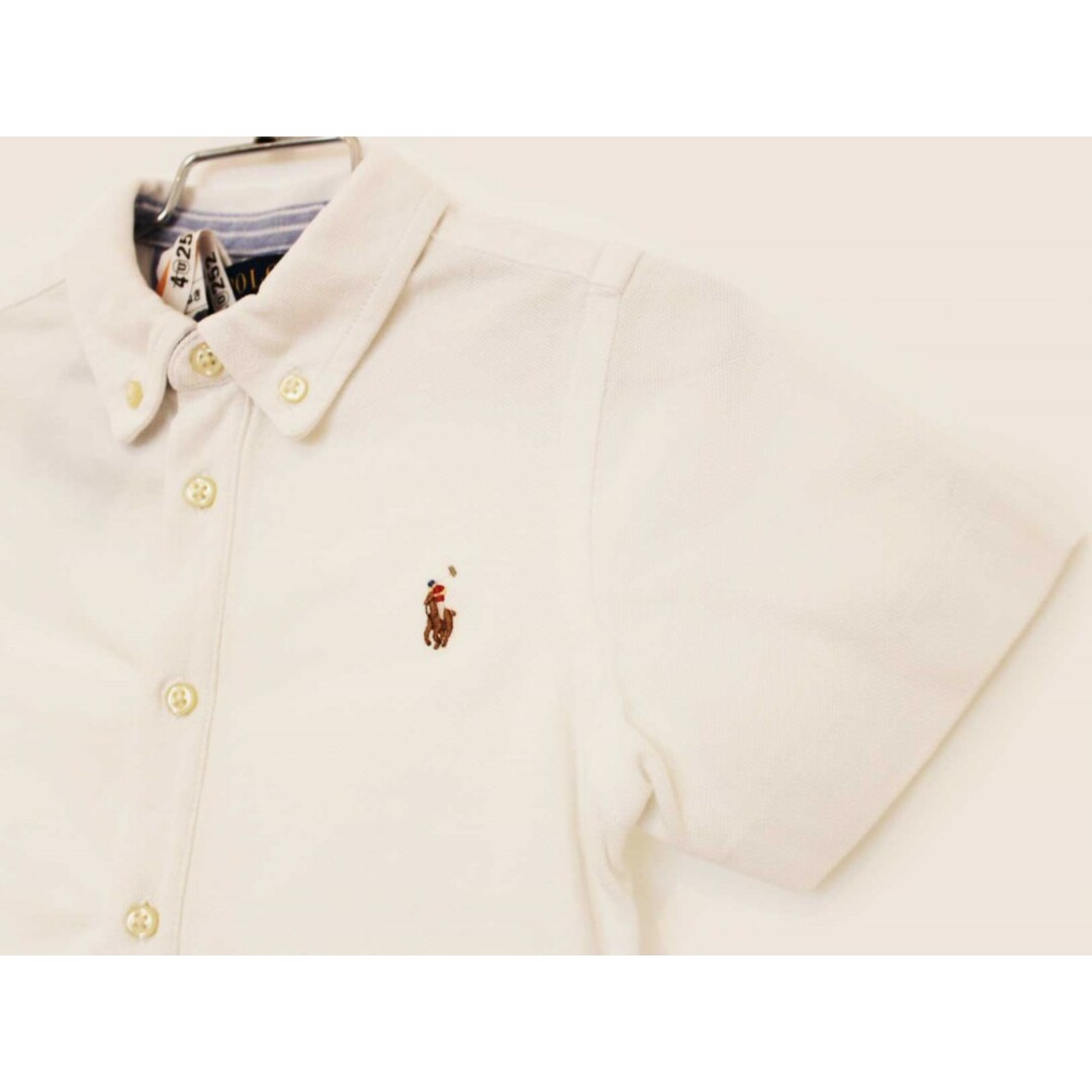 Ralph Lauren(ラルフローレン)の【夏物 新入荷!】[ラルフローレン/Ralph Lauren]100cm 半袖カットソーシャツ 白 フォーマル お受験 見学会 説明会 お稽古 スクール 通園 結婚式 発表会 謝恩会 冠婚葬祭【中古】子供服 キッズ kids 男の子 夏 tops 624042 キッズ/ベビー/マタニティのベビー服(~85cm)(シャツ/カットソー)の商品写真