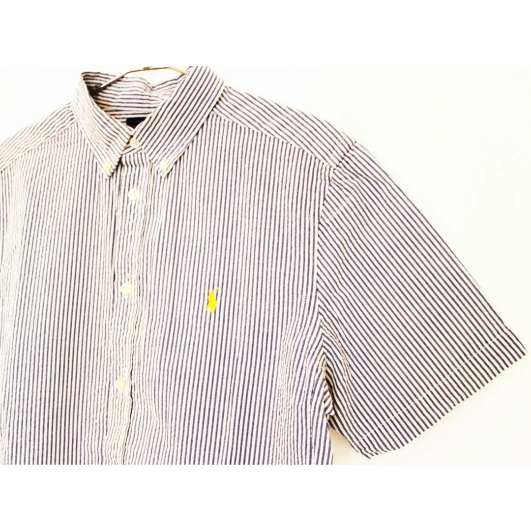 Ralph Lauren(ラルフローレン)の【夏物 新入荷!】[ラルフローレン/Ralph Lauren]170cm 半袖シャツ ブルー×白【中古】子供服 キッズ kids ジュニア 男の子 夏 tops 624042 キッズ/ベビー/マタニティのベビー服(~85cm)(シャツ/カットソー)の商品写真