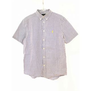 ラルフローレン(Ralph Lauren)の【夏物 新入荷!】[ラルフローレン/Ralph Lauren]170cm 半袖シャツ ブルー×白【中古】子供服 キッズ kids ジュニア 男の子 夏 tops 624042(シャツ/カットソー)