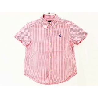 ラルフローレン(Ralph Lauren)の【夏物 新入荷!】[ラルフローレン/Ralph Lauren]100cm 半袖シャツ ピンク×白【中古】子供服 キッズ kids 男の子 夏 tops 624042(シャツ/カットソー)