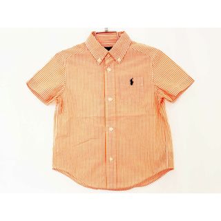 ラルフローレン(Ralph Lauren)の【夏物 新入荷!】[ラルフローレン/Ralph Lauren]100cm 半袖シャツ オレンジ×白【中古】子供服 キッズ kids 男の子 夏 tops 624042(シャツ/カットソー)