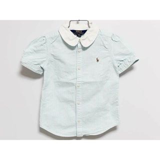 ラルフローレン(Ralph Lauren)の【夏物 新入荷!】‡ラルフローレン/Ralph Lauren‡110cm 半袖ブラウス/シャツ 白×ブルー【中古】子供服 キッズ kids 女の子 夏 tops 624042(シャツ/カットソー)