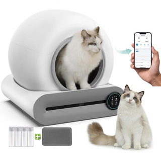 最新全自動猫トイレ 静音 多頭飼い 自動猫トイレ猫砂 自動掃除 専用APP