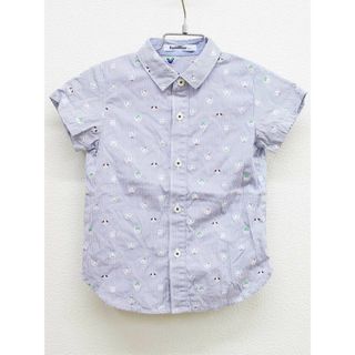 ファミリア(familiar)の【夏物 新入荷!】◇ファミリア/familiar◇100cm 半袖シャツ 青×白【中古】子供服 キッズ kids 男の子 夏 tops 324042(シャツ/カットソー)