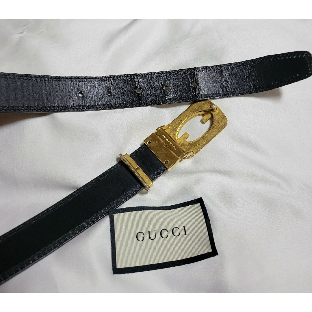 Gucci(グッチ)の◆GUCCI グッチ◆GGロゴバックル メンズ ベルト ブラック メンズのファッション小物(ベルト)の商品写真