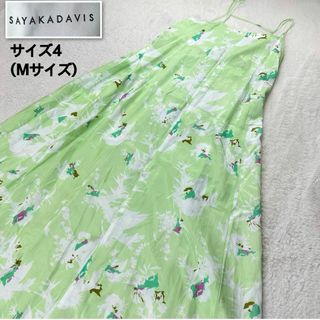 サヤカディヴィス(SAYAKA DAVIS)のサヤカ デイビス✨新品タグ付未使用 花柄ロングキャミワンピース サイズ4(ロングワンピース/マキシワンピース)