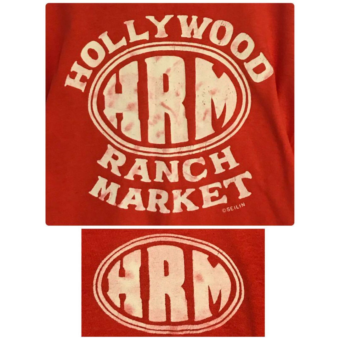 HOLLYWOOD RANCH MARKET(ハリウッドランチマーケット)の【日本製】ハリウッドランチマーケット　ロゴ入りTシャツ　オレンジ　F968 メンズのトップス(Tシャツ/カットソー(半袖/袖なし))の商品写真