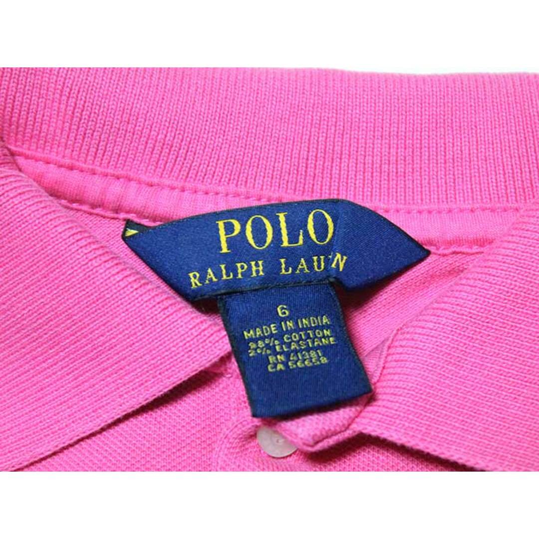 Ralph Lauren(ラルフローレン)の【夏物 新入荷!】‡ラルフローレン/Ralph Lauren‡120cm 半袖ポロシャツ ピンク【中古】子供服 キッズ kids 女の子 夏 tops 624042 キッズ/ベビー/マタニティのベビー服(~85cm)(その他)の商品写真