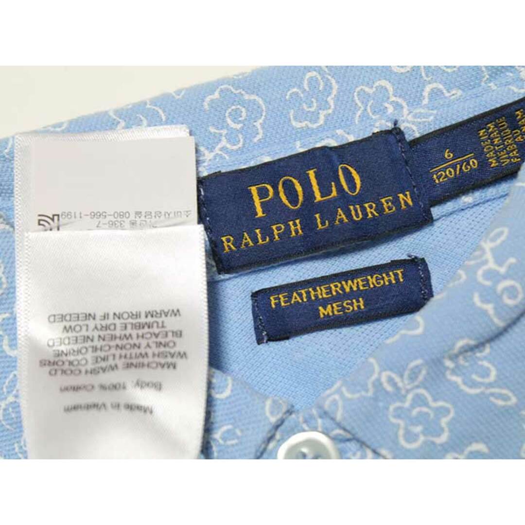 Ralph Lauren(ラルフローレン)の【夏物 新入荷!】‡ラルフローレン/Ralph Lauren‡120cm 半袖ポロシャツ ブルー系【中古】子供服 キッズ kids 女の子 夏 tops 624042 キッズ/ベビー/マタニティのベビー服(~85cm)(その他)の商品写真