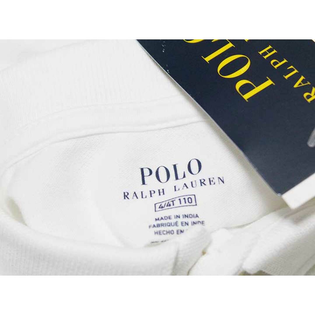 Ralph Lauren(ラルフローレン)の【夏物 新入荷!】新品 未使用品‡ラルフローレン/Ralph Lauren‡110cm 半袖ポロシャツ 白 子供服 キッズ kids 女の子 夏 tops 624042 キッズ/ベビー/マタニティのベビー服(~85cm)(その他)の商品写真