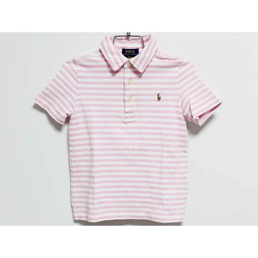 Ralph Lauren(ラルフローレン)の【夏物 新入荷!】‡ラルフローレン/Ralph Lauren‡110cm 半袖ポロシャツ ピンク×白【中古】子供服 キッズ kids 男の子 女の子 夏 tops 624042 キッズ/ベビー/マタニティのベビー服(~85cm)(その他)の商品写真