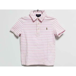 ラルフローレン(Ralph Lauren)の【夏物 新入荷!】‡ラルフローレン/Ralph Lauren‡110cm 半袖ポロシャツ ピンク×白【中古】子供服 キッズ kids 男の子 女の子 夏 tops 624042(その他)