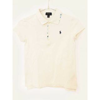 ラルフローレン(Ralph Lauren)の【夏物 新入荷!】[ラルフローレン/Ralph Lauren]150cm 半袖ポロシャツ 白×ブルー【中古】子供服 キッズ kids ジュニア 女の子 夏 tops 624042(その他)