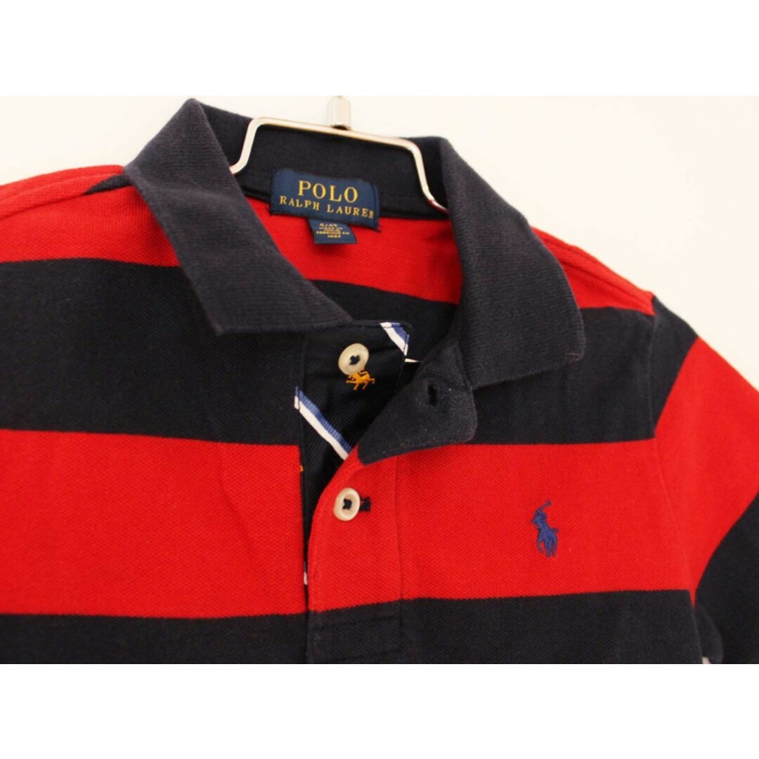 Ralph Lauren(ラルフローレン)の【夏物 新入荷!】[ラルフローレン/Ralph Lauren]110cm 半袖ポロシャツ 紺×赤【中古】子供服 キッズ kids 男の子 夏 tops 624042 キッズ/ベビー/マタニティのベビー服(~85cm)(その他)の商品写真