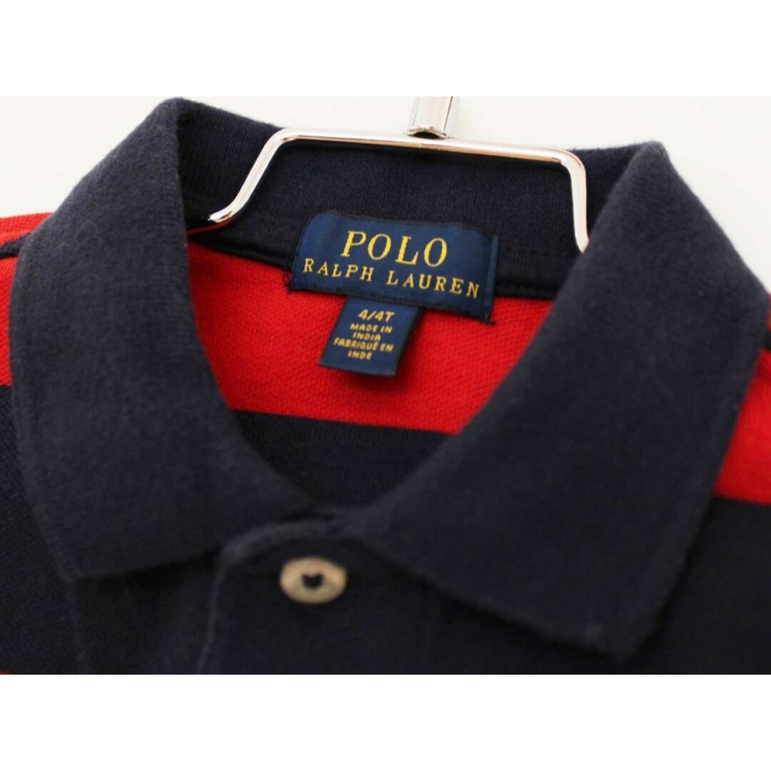 Ralph Lauren(ラルフローレン)の【夏物 新入荷!】[ラルフローレン/Ralph Lauren]110cm 半袖ポロシャツ 紺×赤【中古】子供服 キッズ kids 男の子 夏 tops 624042 キッズ/ベビー/マタニティのベビー服(~85cm)(その他)の商品写真