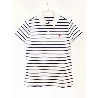 ラルフローレン(Ralph Lauren)の【夏物 新入荷!】[ラルフローレン/Ralph Lauren]110cm 半袖ポロシャツ 白×紺【中古】子供服 キッズ kids 男の子 夏 tops 624042(その他)