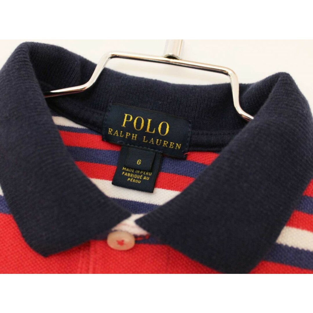 Ralph Lauren(ラルフローレン)の【夏物 新入荷!】[ラルフローレン/Ralph Lauren]120cm 半袖ポロシャツ 赤×紺【中古】子供服 キッズ kids 男の子 夏 tops 624042 キッズ/ベビー/マタニティのベビー服(~85cm)(その他)の商品写真