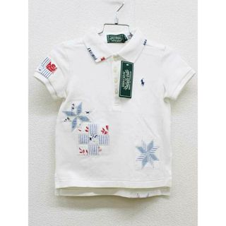 ラルフローレン(Ralph Lauren)の【夏物 新入荷!】新品 未使用品▽ラルフローレン/Ralph Lauren▽110cm 半袖ポロシャツ 白 子供服 キッズ kids 男の子 女の子 夏 tops 524042(その他)