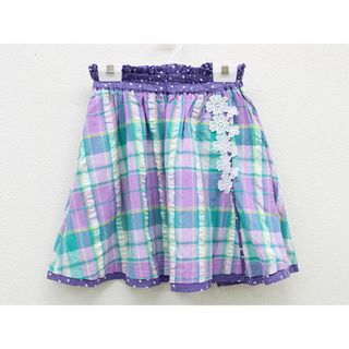 ニットプランナー(KP)の【夏物 新入荷!】▲ニットプランナー/KP/ケーピー▲140cm スカート 紫系 チェック【中古】子供服 キッズ kids ジュニア 女の子 春夏 bottoms 524042(スカート)