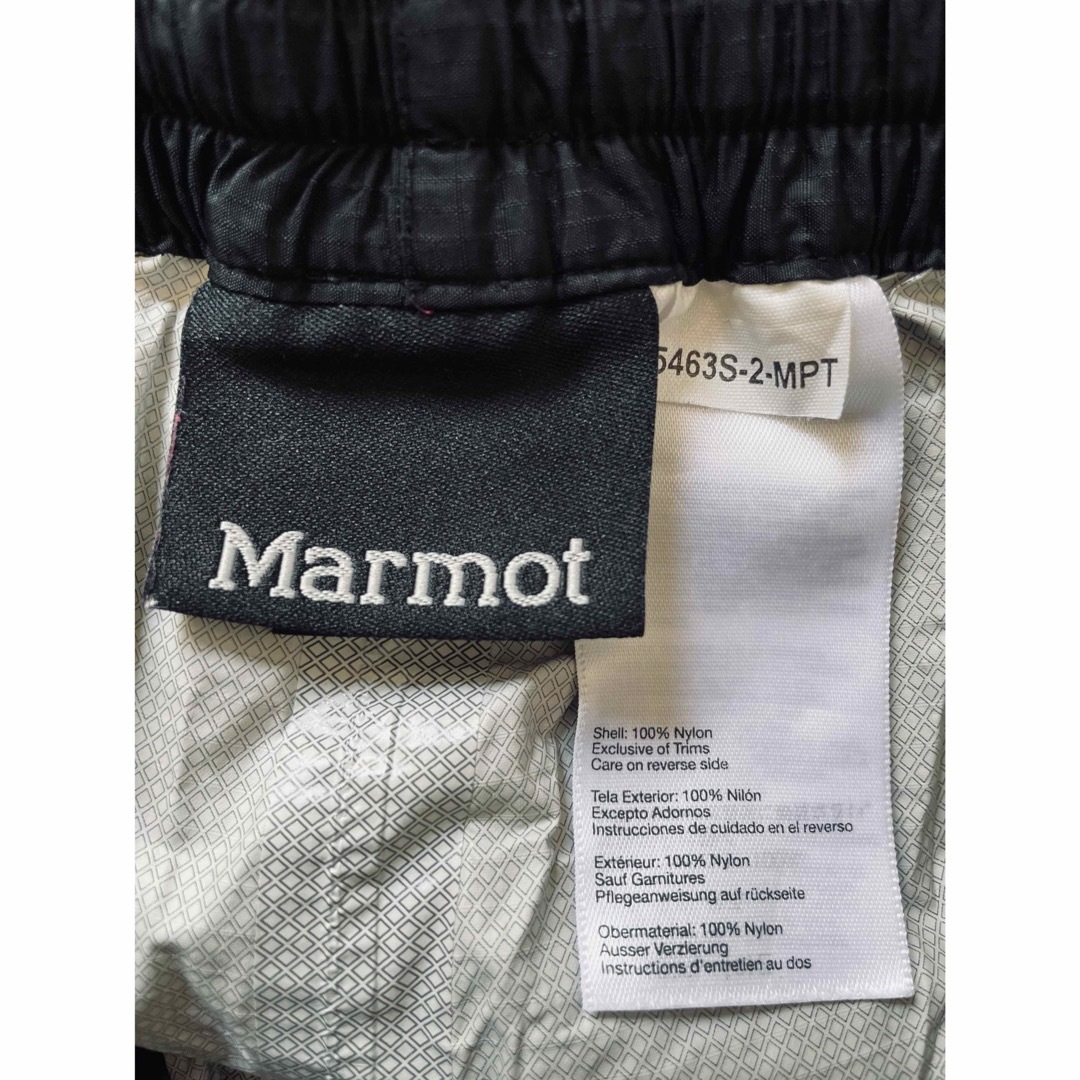 MARMOT(マーモット)のMARMOTリップストップナイロンシェルパンツBLK Mマーモット レインパンツ メンズのパンツ(その他)の商品写真