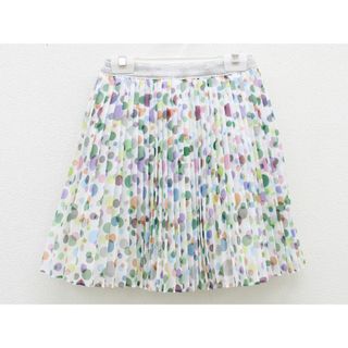 【夏物 新入荷!】▲コムサ・フィユ/COMME CA FILLE▲140cm プリーツスカート 白系 マルチドット/水玉柄【中古】子供服 キッズ kids ジュニア 女の子 春夏 bottoms 524042(スカート)