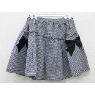 ベベ(BeBe)の【春夏物 新入荷!】▽ベベ/BeBe▽130cm スカート 黒×白【中古】子供服 キッズ kids 女の子 春夏 bottoms 524042(スカート)