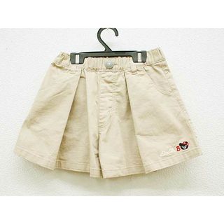 【春夏物 新入荷!】▼ミキハウスダブルB/MIKIHOUSE DOUBLE.B▼90cm キュロットスカート/キュロットパンツ/ショートパンツ ベージュ×マルチ 【中古】 子供 キッズ kids ベビー服 baby 女の子  春夏 bottoms 424042