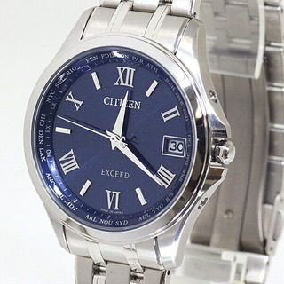 シチズン(CITIZEN)のCITIZEN シチズン メンズ腕時計 エクシード CB1080-52L 光発電エコ・ドライブ ブルー文字盤 新品同様(腕時計(アナログ))