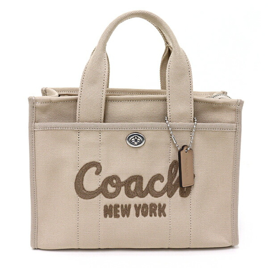 COACH(コーチ)のコーチ COACH カーゴ トート 26 肩掛け 斜め掛け 2WAYバッグ ショルダーバッグ キャンバス CP164 ダーク ナチュラル 未使用品 レディースのバッグ(トートバッグ)の商品写真