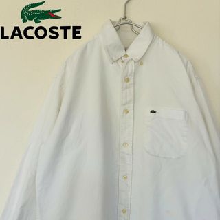 LACOSTE - LACOSTE　ラコステ　90s 胸ポケット　ワンポイント刺繍ロゴ　BDシャツ