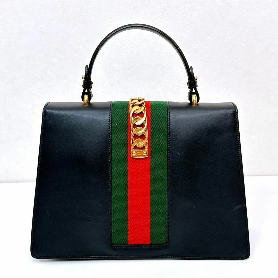 Gucci(グッチ)のグッチ シルヴィ 2WAY ハンド ショルダーバッグ レザー シェリーライン レディースのバッグ(ハンドバッグ)の商品写真