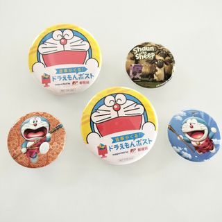 ドラエモン(ドラえもん)のドラえもん　缶バッジ　ひつじのショーン(キャラクターグッズ)