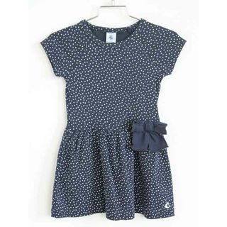 プチバトー(PETIT BATEAU)の【夏物 新入荷!】†プチバトー/PETIT BATEAU†95cm(3ans) 半袖ワンピース/ワンピース 紺×白【中古】子供服 キッズ kids  女の子 夏 onepi 624042(ワンピース)